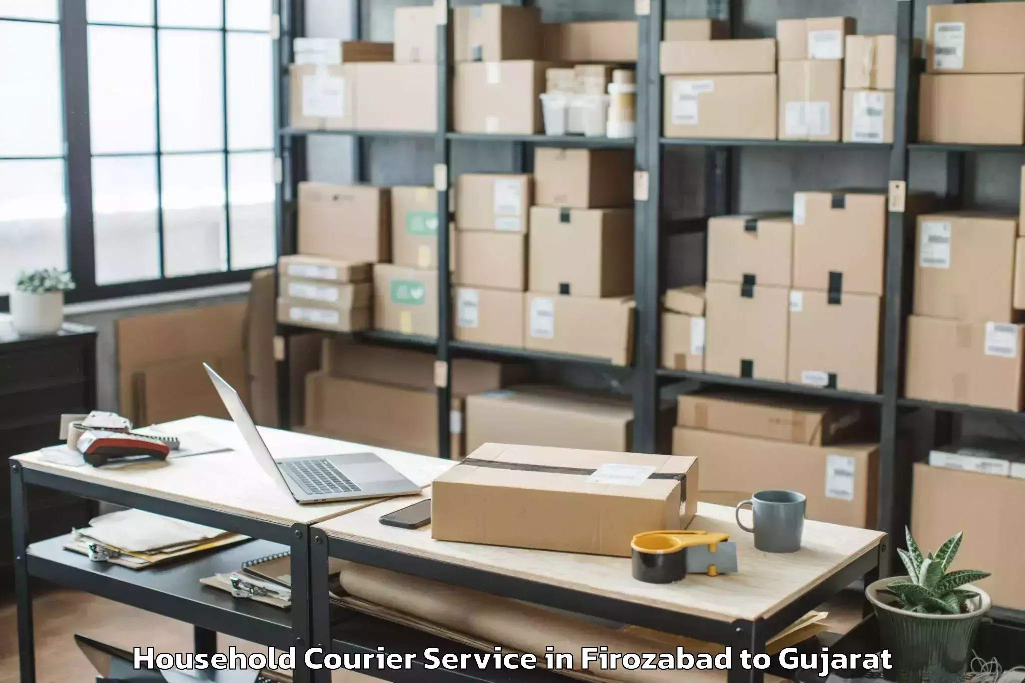 Efficient Firozabad to Kankanpur Household Courier